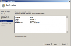 Windows 2008 Cluster
