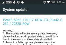 Lenovo P2 android Nougat 7.0 update